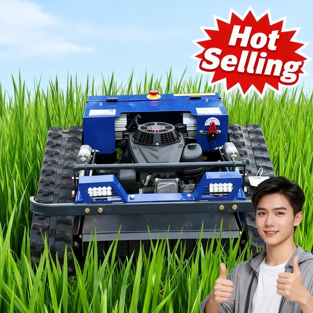 

Customized Automatic Robot Lawn Mower 550mm Cutting Width Crawler Remote Control Zero Turn Factory Price