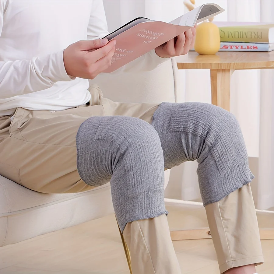 อุปกรณ์ป้องกันเข่าสำหรับฤดูหนาวสำหรับผู้สูงอายุ แผ่นรองเข่าสำหรับเล่นกีฬาฤดูหนาวที่กันลมและให้ความอบอุ่น