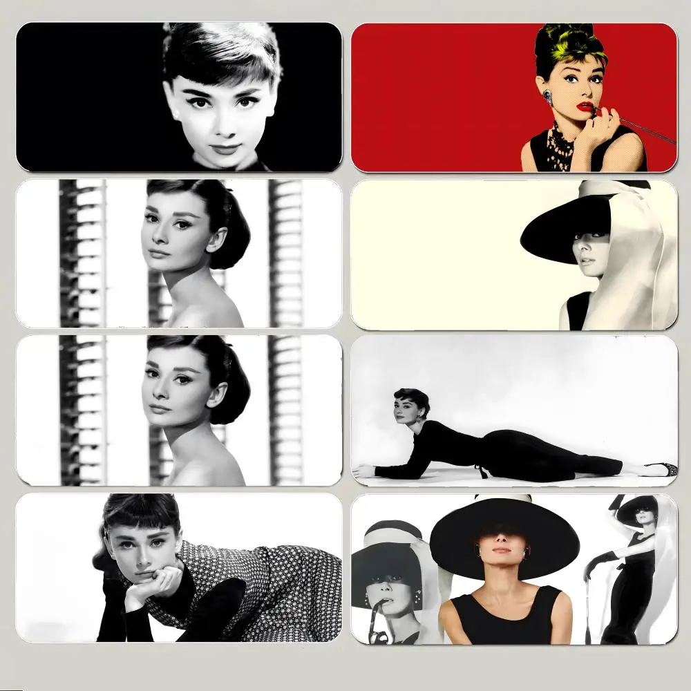 Classic Beautiful Actress A-Audrey Hepburn Mouse Pad Large Gaming Mousepad with Thick Stitched Edge Non-Slip Desk Mat