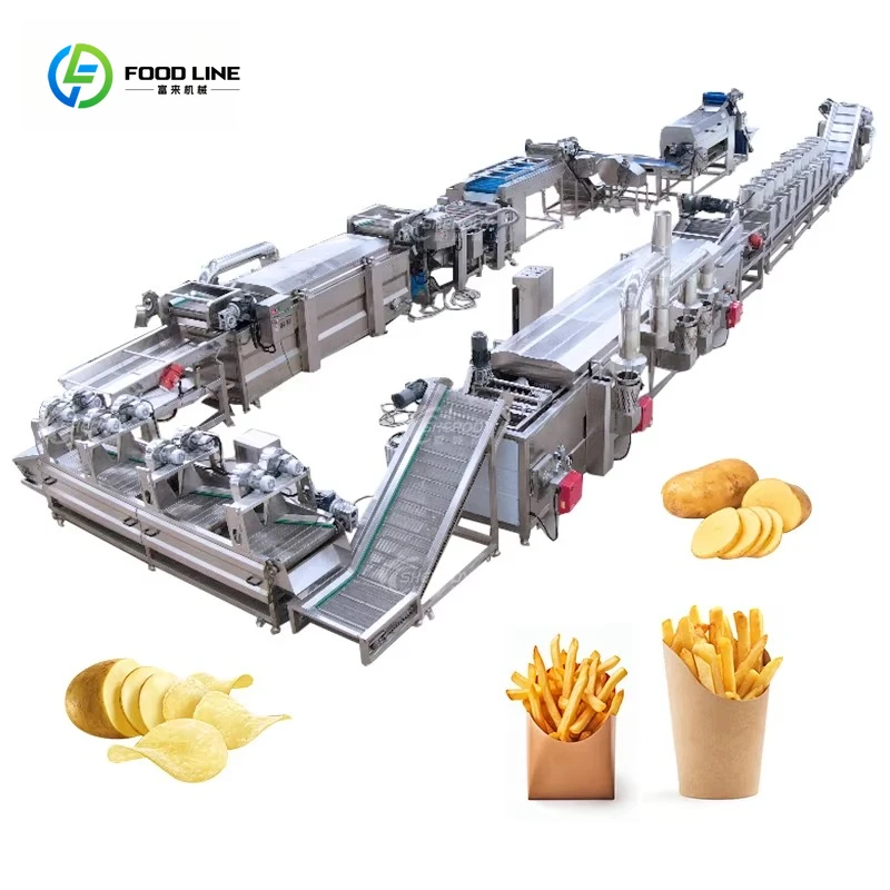 Kartoffeln, gefrorene Pommes Frites-Maschine, Produktionslinie für Pommes Frites, automatische Maschine zur Herstellung von Pommes Frites, Preis
