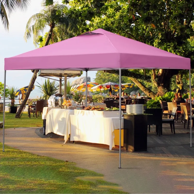 

Ainfox 10 x 10 ft Pop up Canopy Tent,Instant Outdoor Canopies,Shade Tents with Carrying Bag,Pink