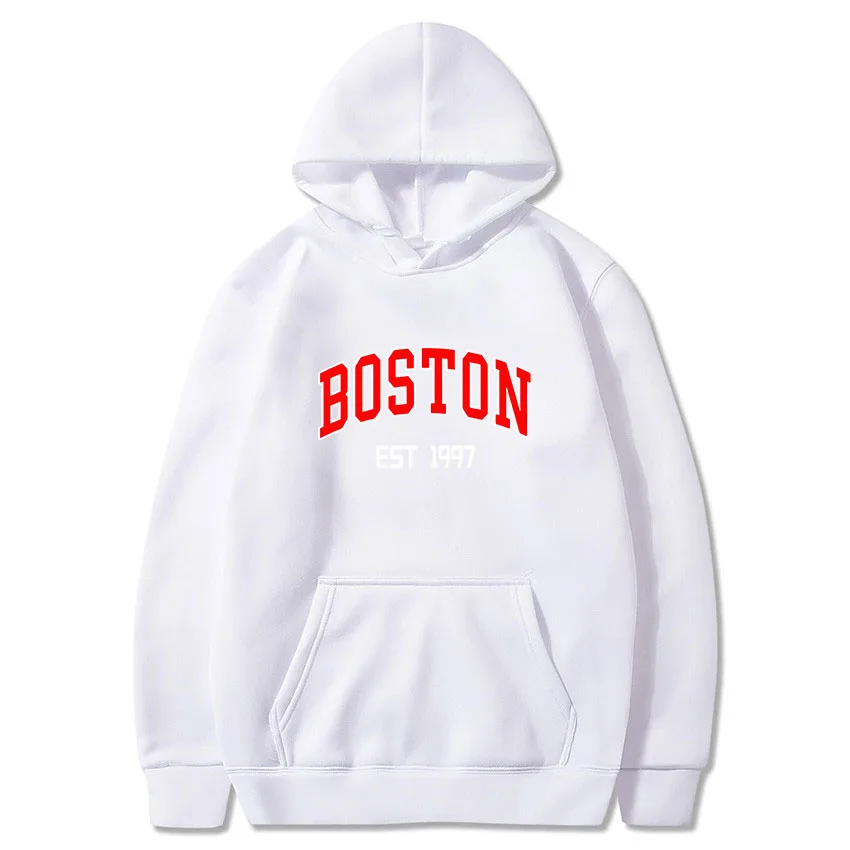 Boston City, USA EST1997 men's hoodie autumn and winter hoodie Men's fashion hoodie casual clothing outdoor sports hoodie