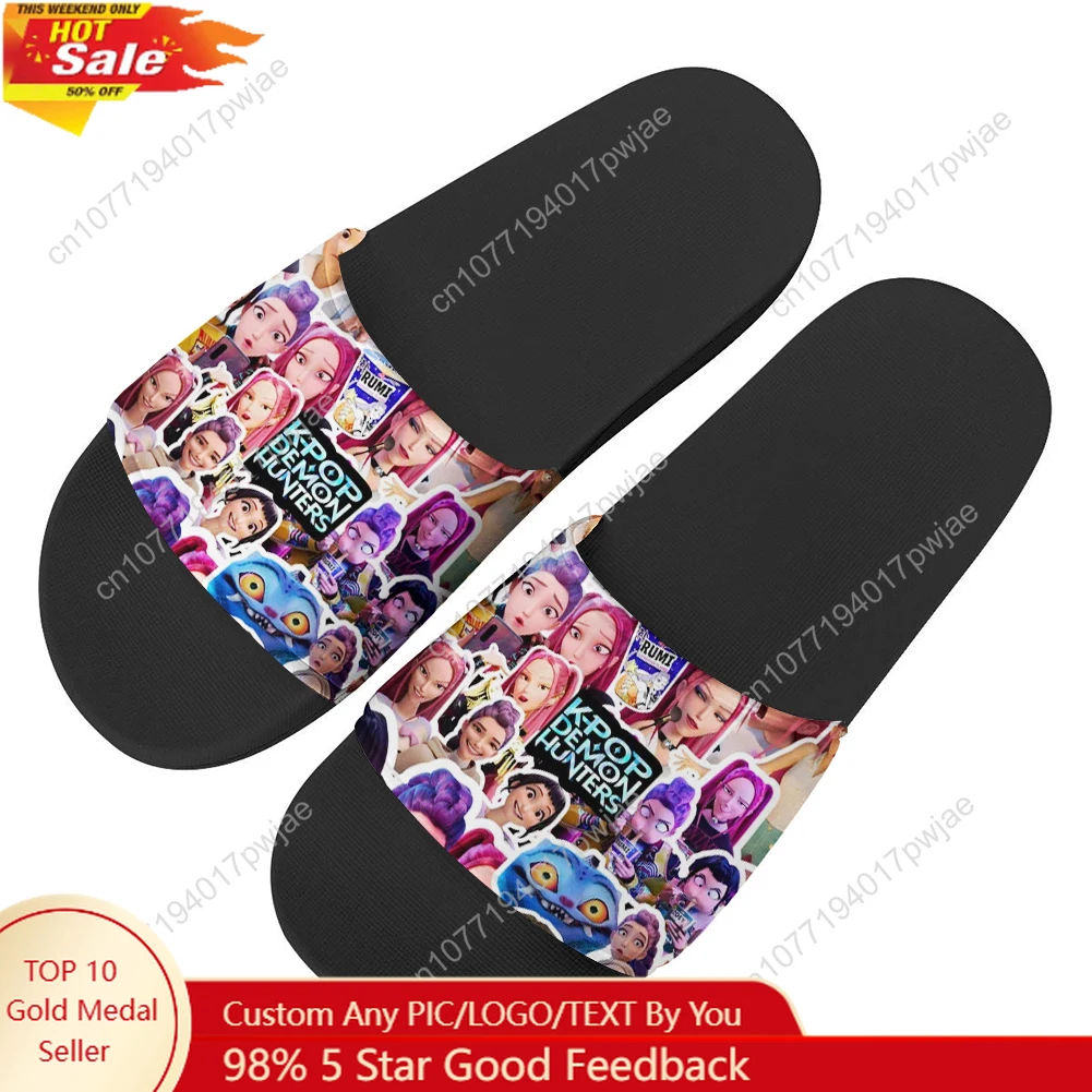 KPop Demon Hunters Mira pantoufles maison chaussures d'eau hommes femmes plage piscine sandales légères pantoufle d'été personnalisée