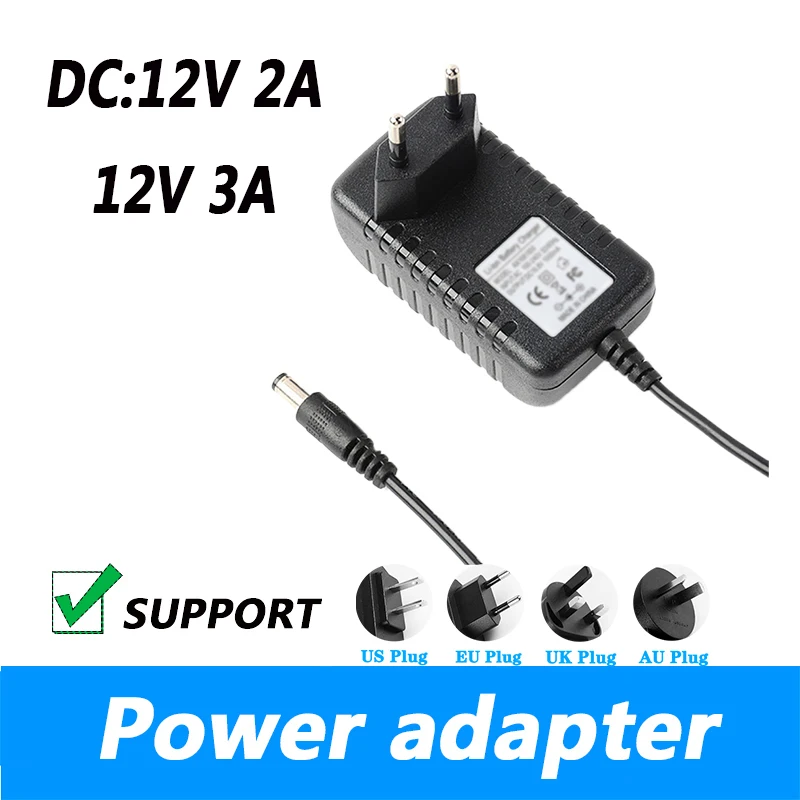 DC 12V 2A DC 12V 3A Hair Removal Instrument Power Adapter Smart Doorbell Switch Power Cord DC L-type Orifice 3.5*1.35MM