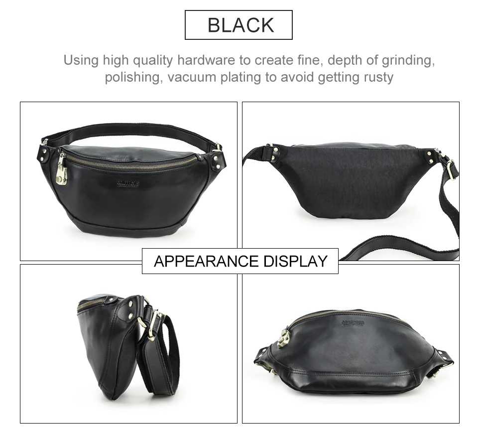 CONTACT'S Echte Leder-Hüfttasche für Herren, Reise-Bauchtasche mit Zahlenschloss, Kleine Brusttasche für Alltag & Reisen – Detail 14