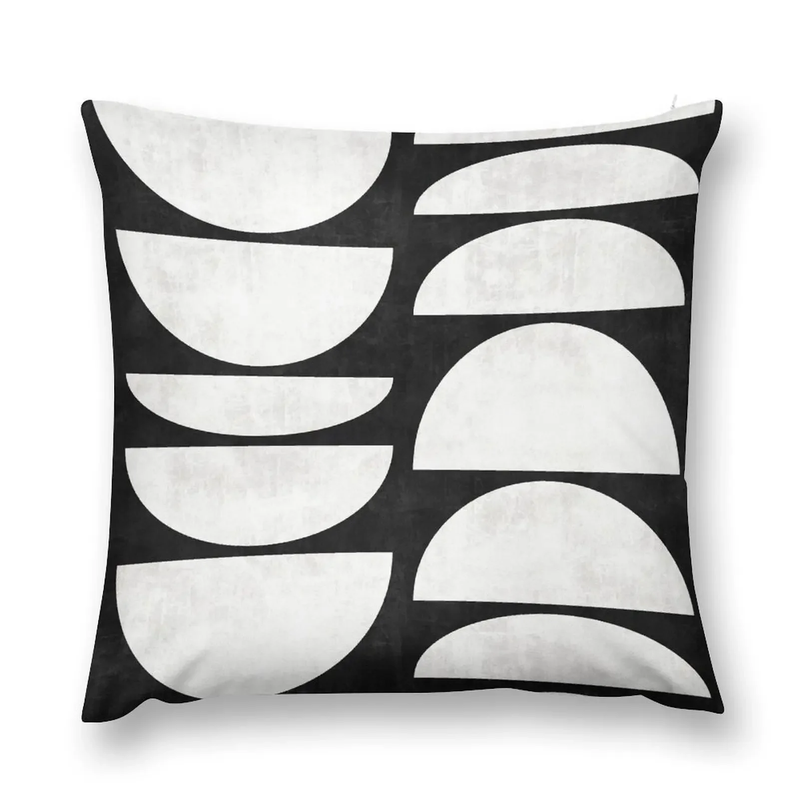 

Mid-Century Modern Pattern No.8 - Black and White Concrete Throw Pillow Decorative Sofa Cushions Pillow Case pillow