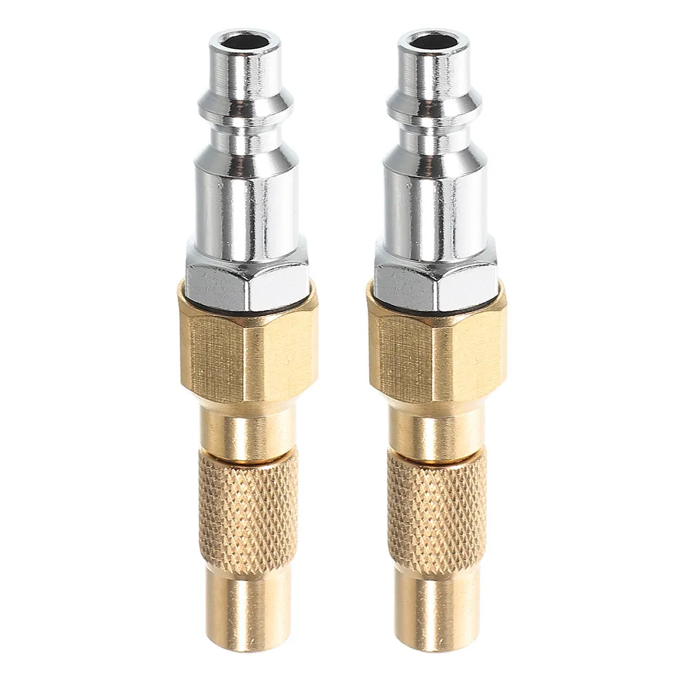 

2Pcs Tire Inflator Hose Adapter Threaded Air Compressor Nozzle Quick Connect Air Pump Fitting Valve Connector Stable Airflow