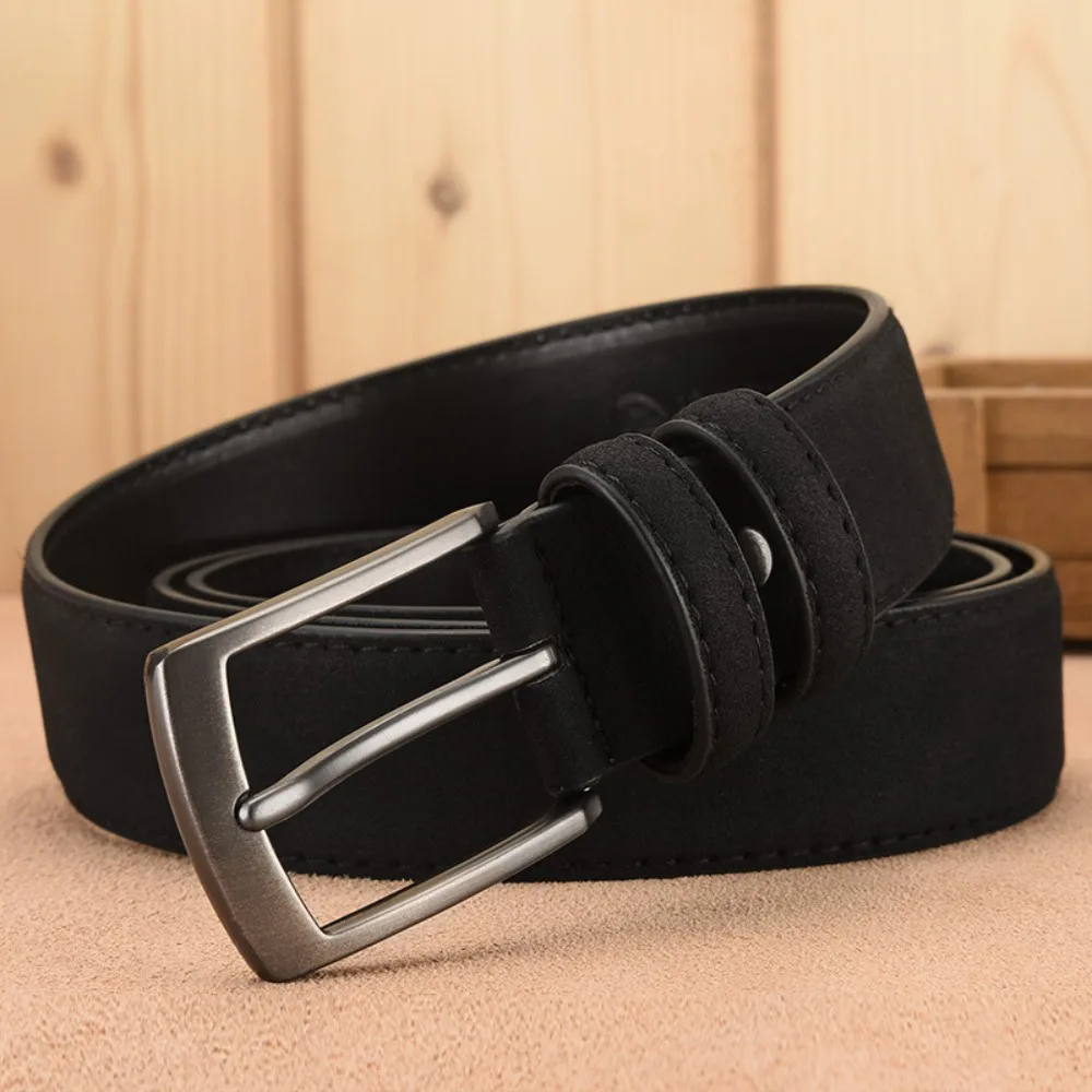 

Vintage Retro Men's Suede Belt Adjustable Leisure Metal Buckle Belt Waistband Jeans Girdle Leather Belt Men Student