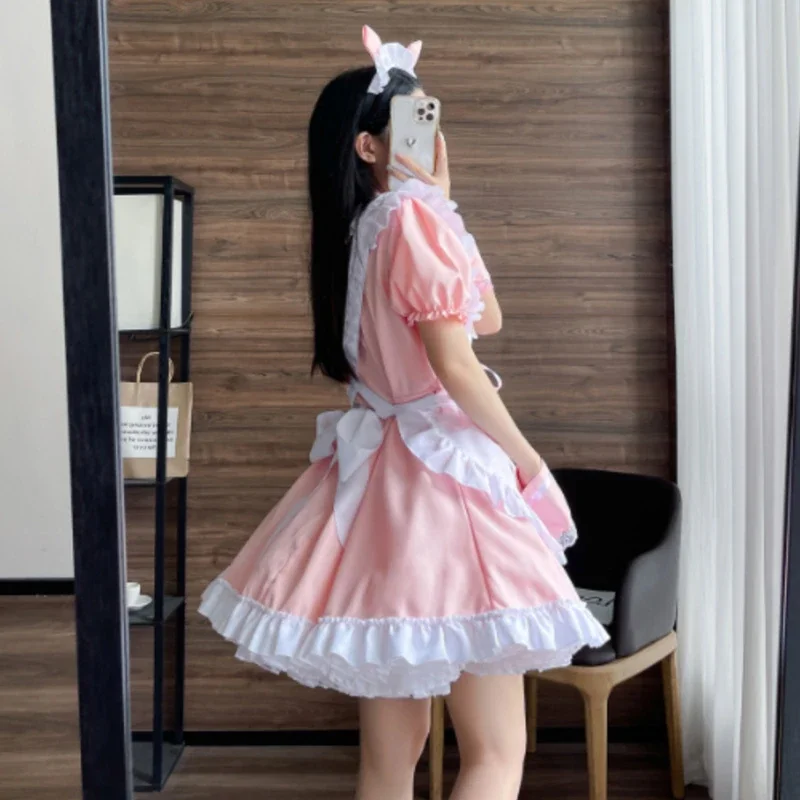 Robe de demoiselle d'honneur, uniforme, lingerie sexy pour femmes, costume de cosplay, chat creux, tentation, rode play, dentelle, tenue érotique Lolita # 1 #   W