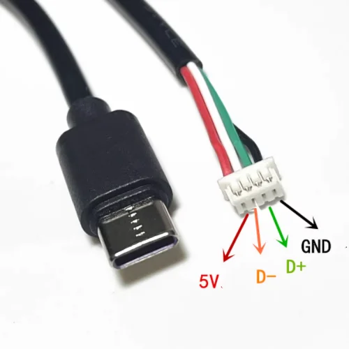 0.3m Type-c to mx1.25-4p terminal motherboard connection line C port 4 core terminal line 2A current TYPE-C