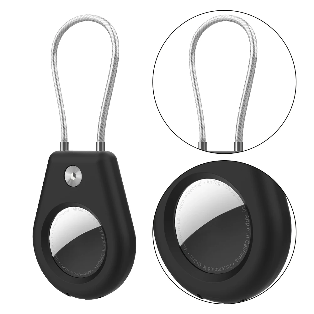 Для Apple AirTag брелок-держатель с проводом и кабелем, защитный чехол с защитой от потери, устойчивый к царапинам чехол для ключей, рюкзаки для вещей домашних животных