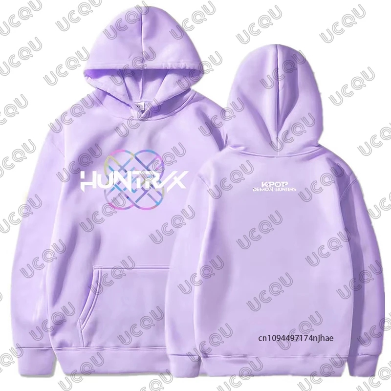

KPop Demon Hunters Huntrix Logo Movie Print Children Cotton Hoodie Autumn Winter Long Sleeve Pullovers Casual Kids/Adult Tops