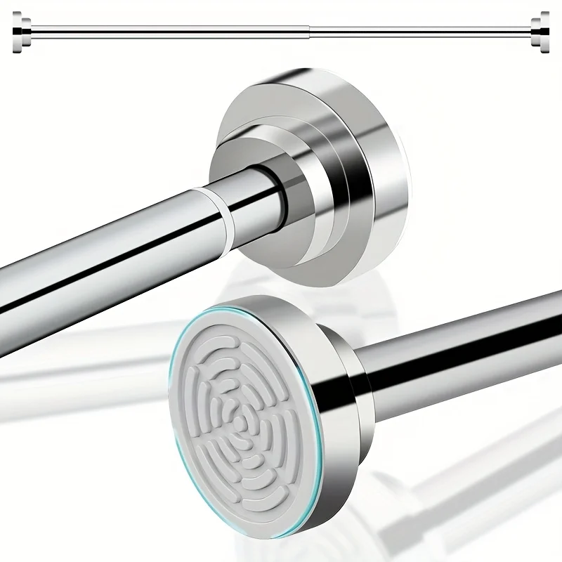 

Retractable shower curtain rod, no need for drilling, pull rod, easy to install, shower room, bathroom, shower room accessories