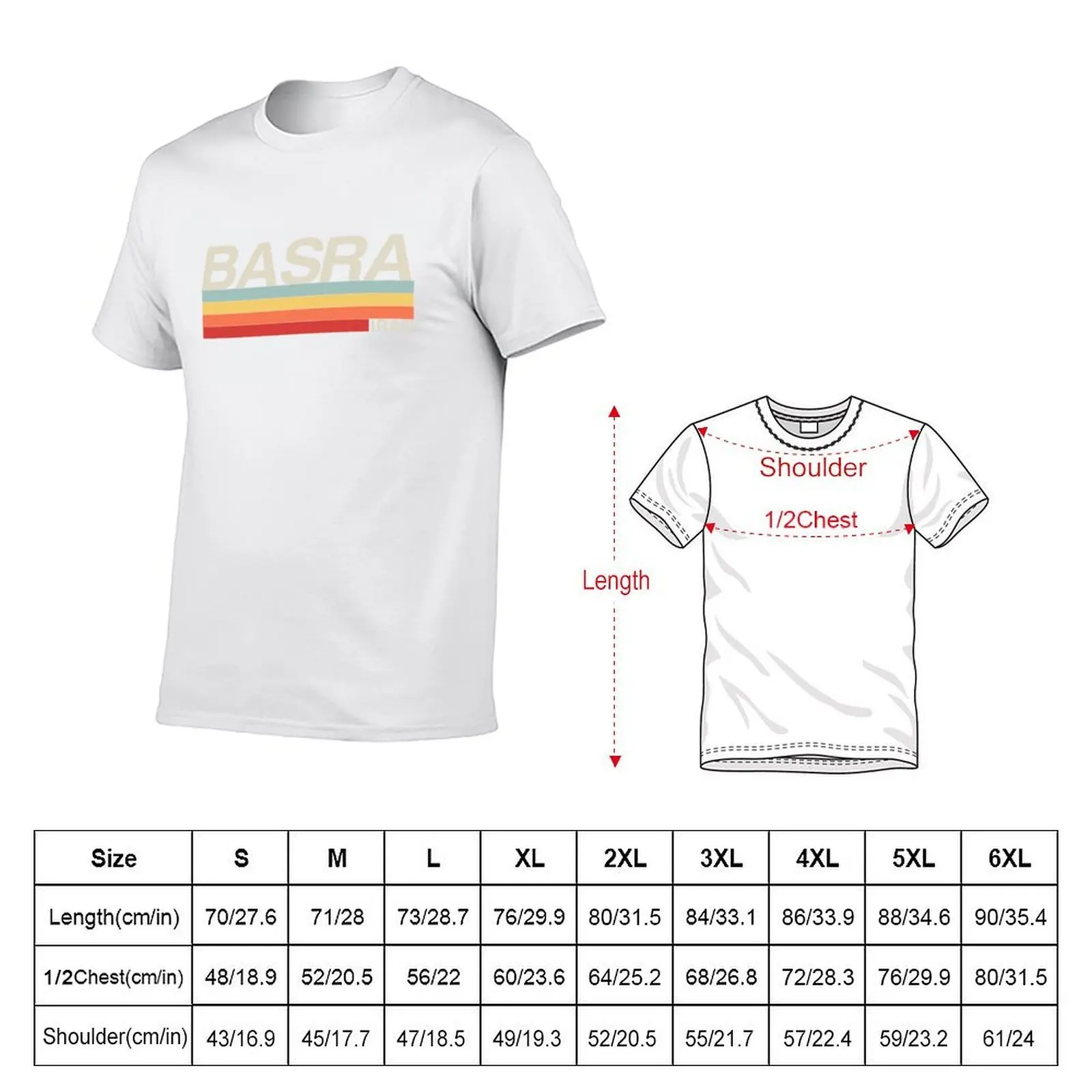 Basra Retro Iraq Design T-Shirt man t shirts for men casual anime t shirts oversize T-Shirt