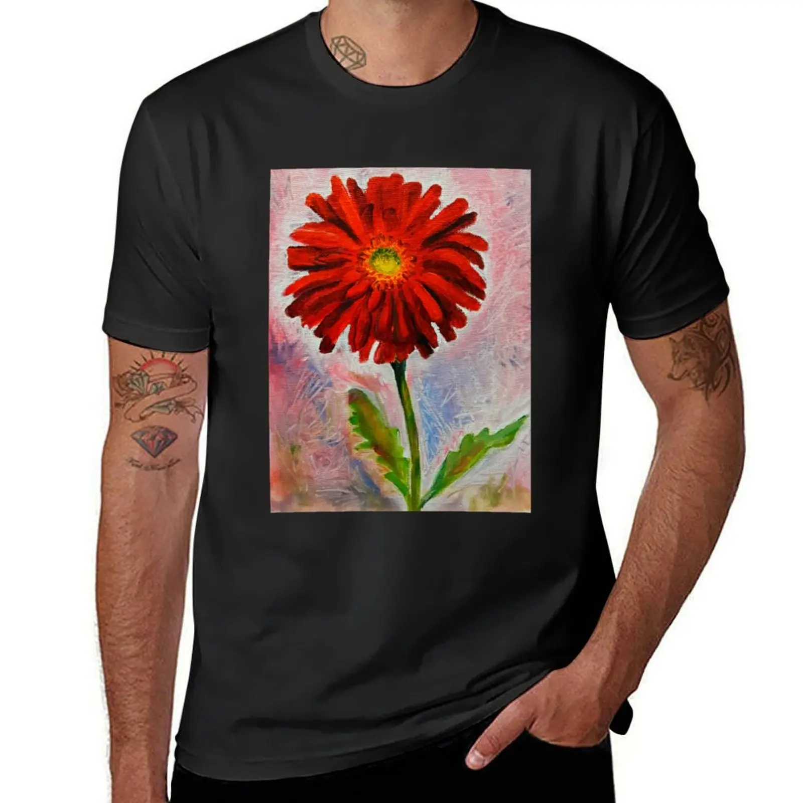 Be My Gerbera Valentine T-Shirt blacks sweat oversizeds boys animal print men t shirt