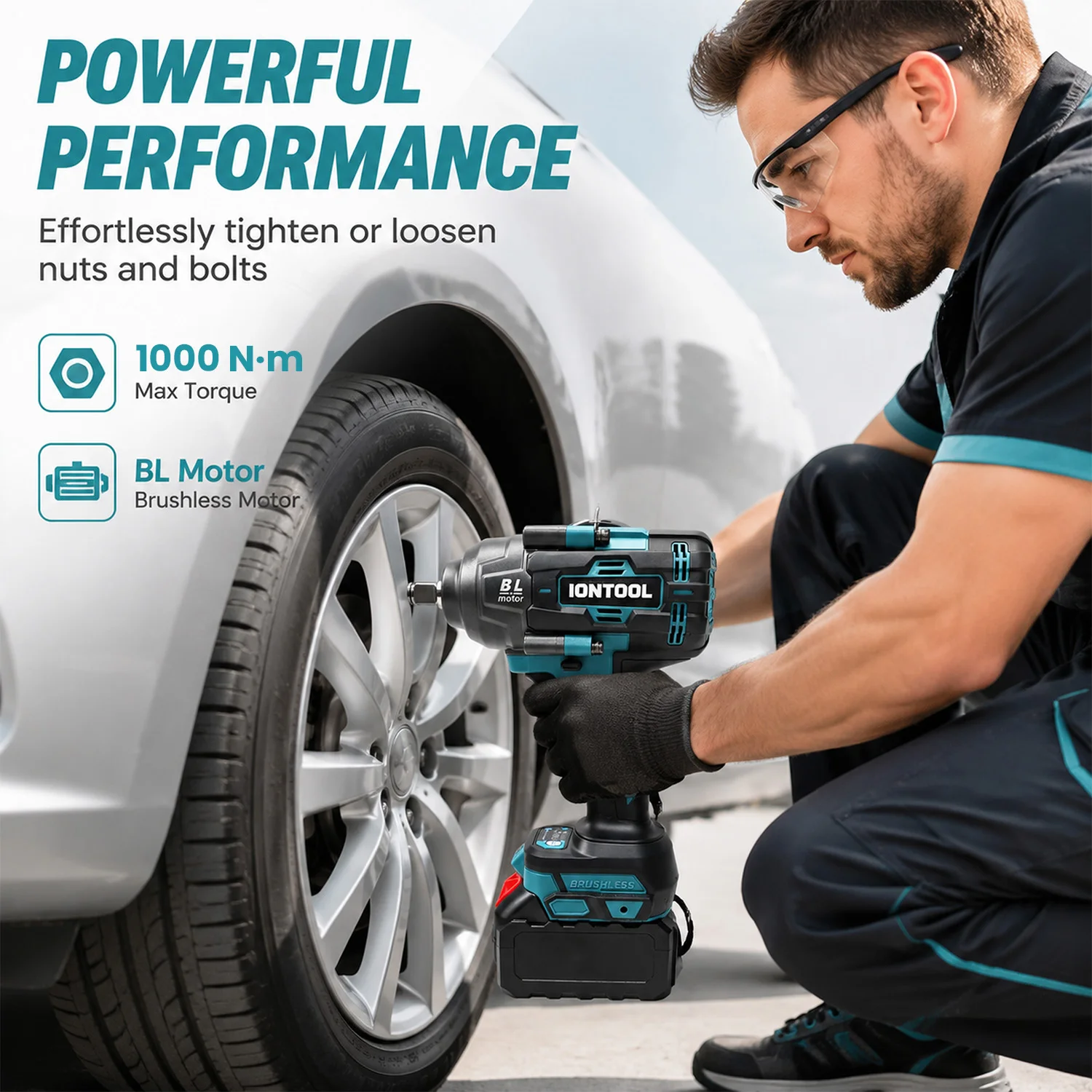IONTOOL Brushless Cordless Impact Wrench Bare Unit Power Tools for Factory Equipment Assembly and Mechanical Fastening