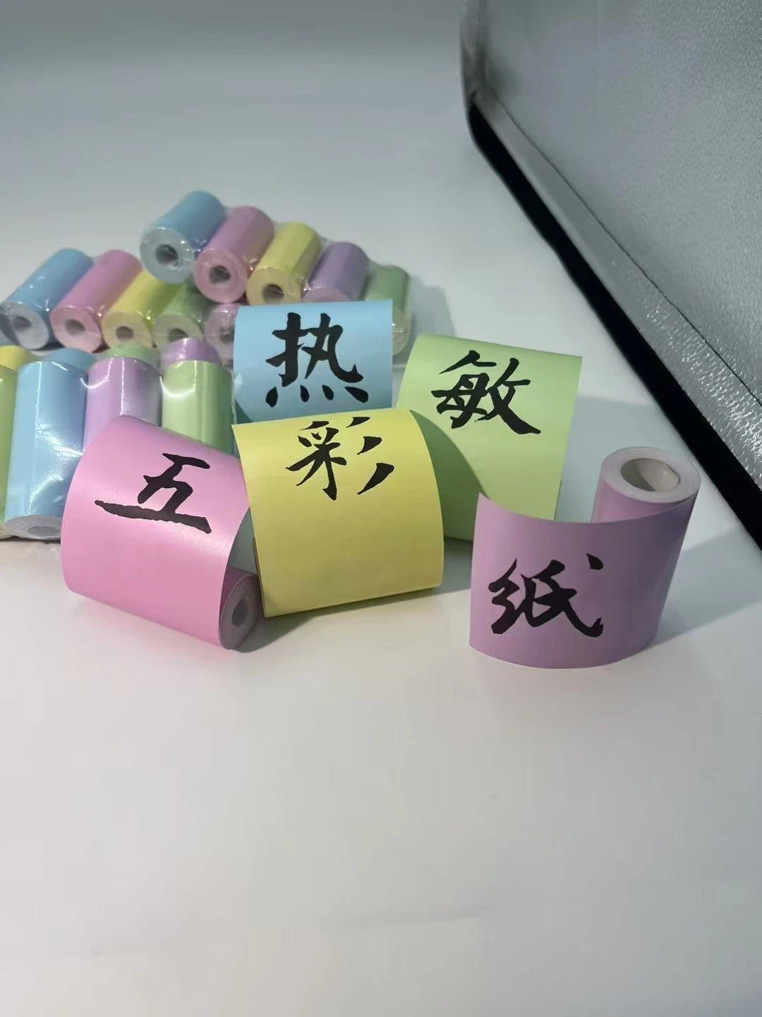 57x25mm Rainbow Thermal Paper Rolls BPA Free 7 Colors for Mini Printers/Instant Camera, School Projects/Logistics Labels