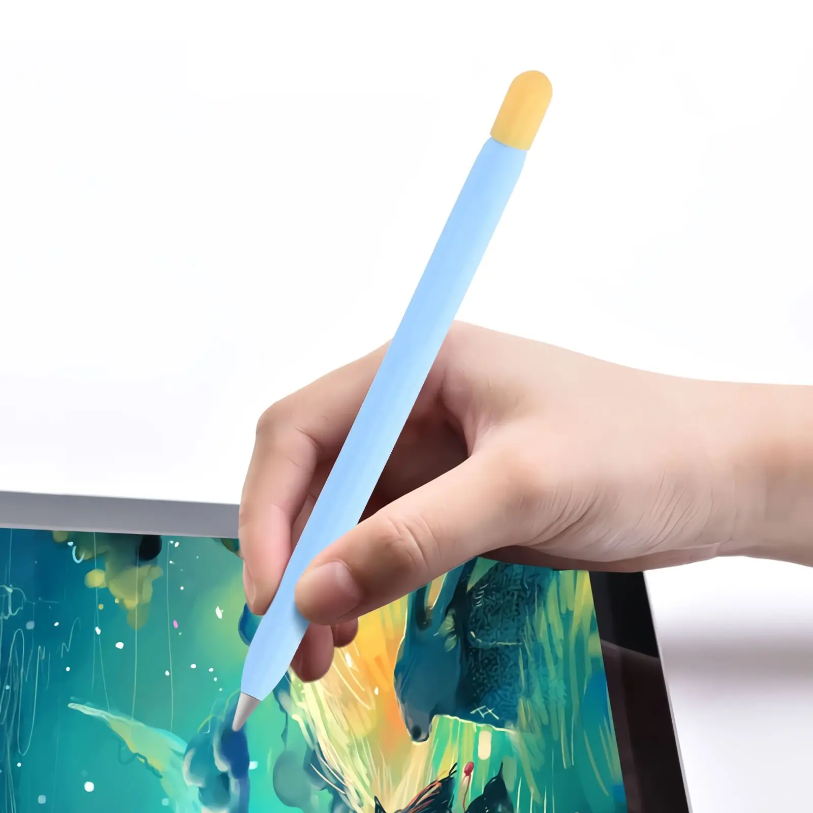 Stylus Case Pencil 2 Enclosure Silicone Cover Protective Sleeve Non Slip Falling Resistant Bright Color Creative Design High