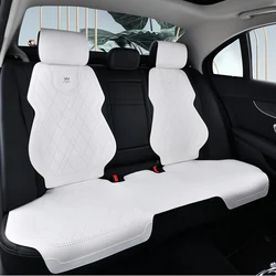 Lederen autostoelhoes voor achterbank pad mat rugleuning zomer ademend kussen beschermer auto-interieur versieren accessoires