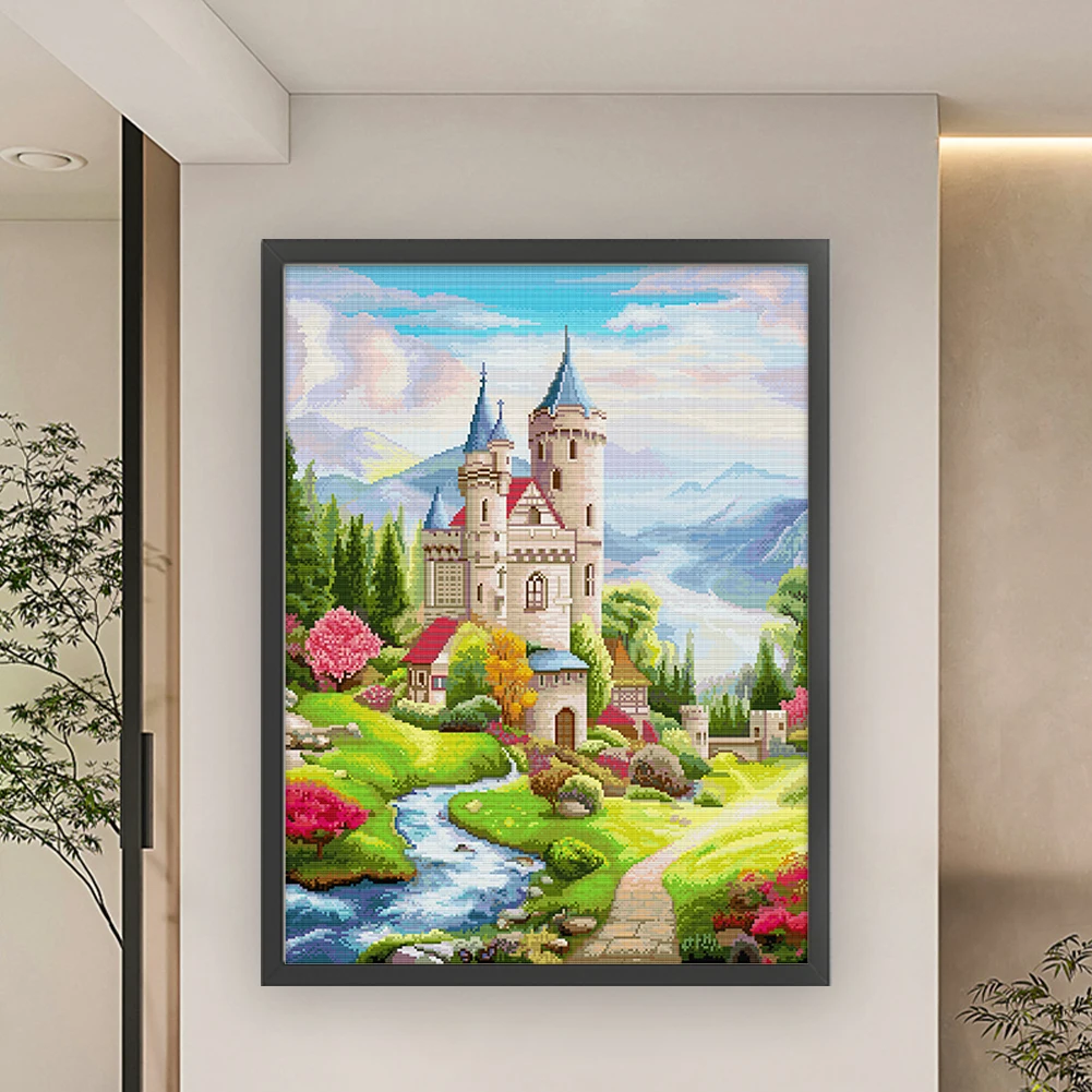 

Набор для вышивания крестиком Elburg с принтом, 49x61 см, DIY, 14CT, из египетского хлопка