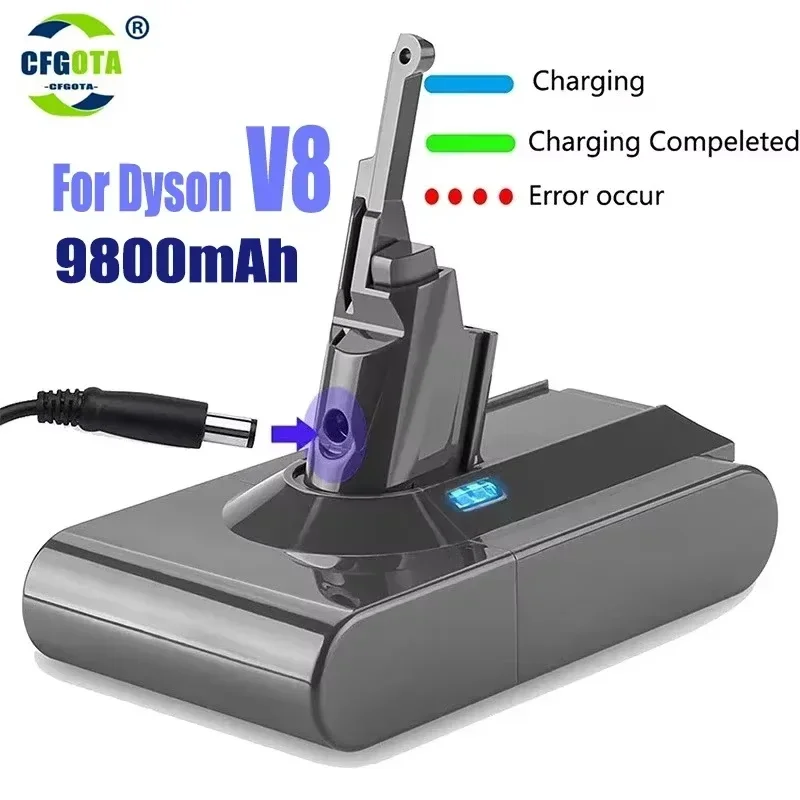 

Сменный аккумулятор для Dyson V8 6800 мАч 9800 мАч 21,6 В для абсолютного беспроводного пылесоса Dyson V8, аккумулятор V8