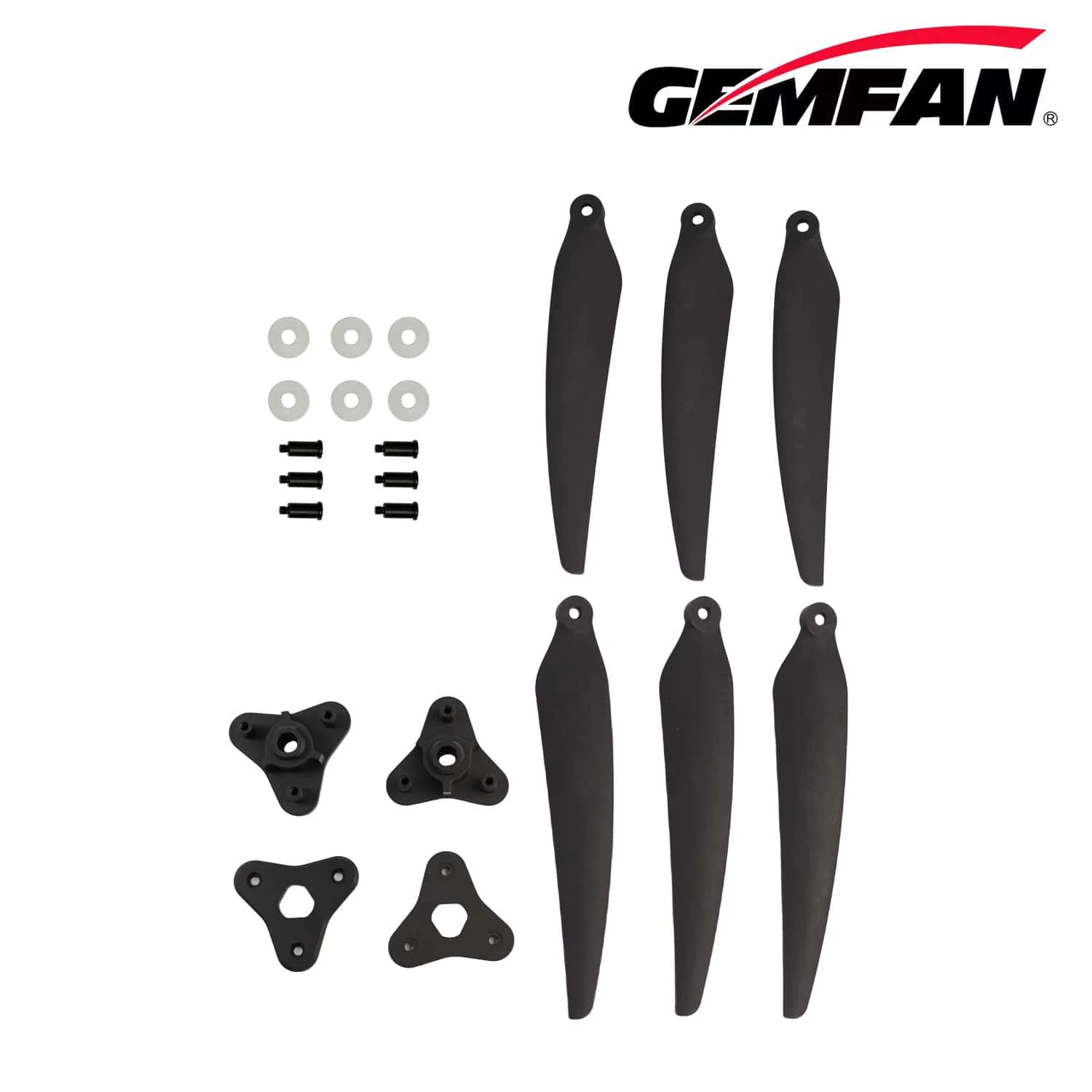 Ganfeng F1265-3 F1307-3 1309-3 Fiberglass Nylon 12-inch 13-inch Folding Triple 3-Blade for 12-inch 13-inch FPV Car Blade