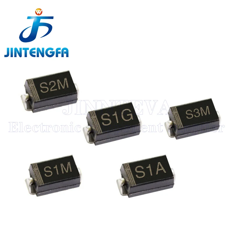 2000-3000PCS S2M S3M DO-214AC DO-214AB DO-214AA SMA SMB SMC 2A 3A 1000V SMD Diode GENERAL GLEICHRICHTER RL207 1N5408 – Detail 2