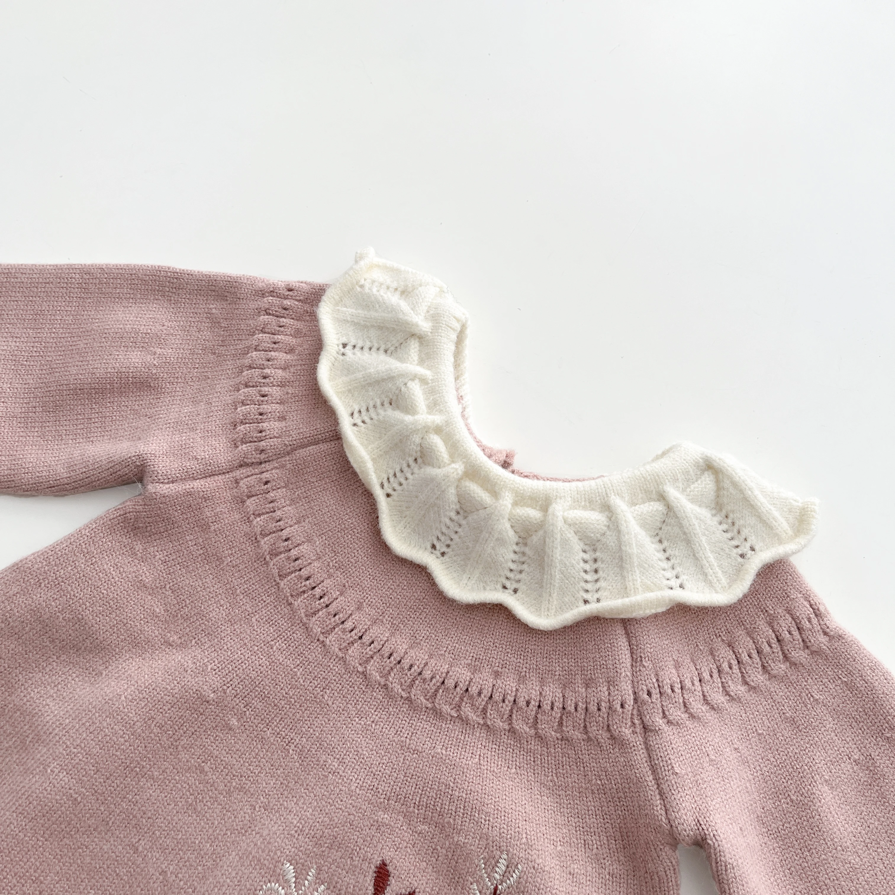 Autumn And Spring Newborn Infant Baby Girls Knitted Set Rompe Long-sleeved Rompes Cute Kids Fashion Baby Clothing