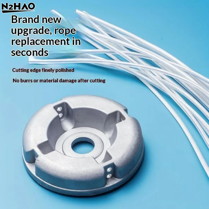 1 Set Aluminum Alloy Grass Trimmer Head With Nylon Wrapped Steel Line For Gardening Replacement Parts