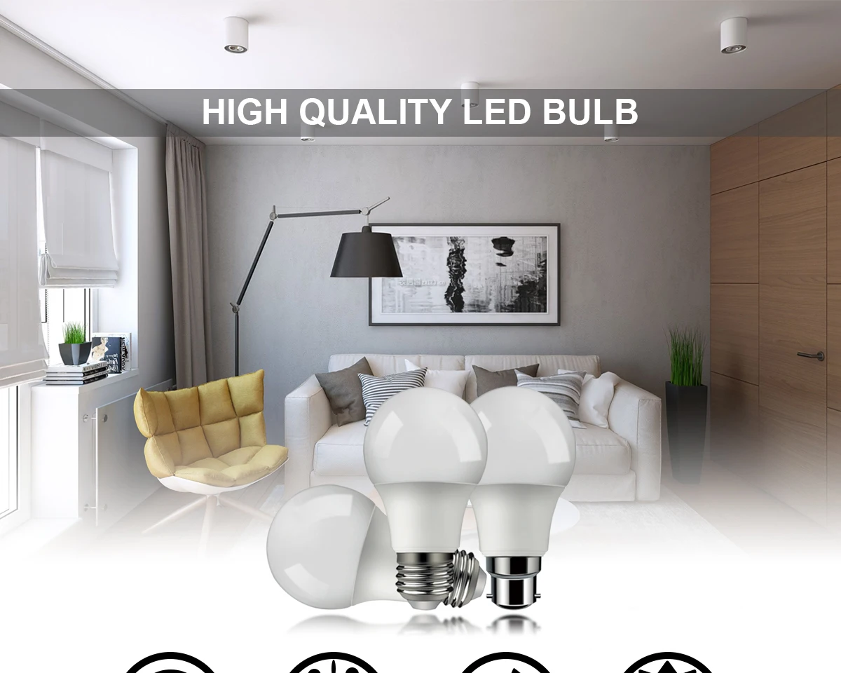 Bombilla Led de 220V para el hogar, lámpara de iluminación de araña, E14, E27, B22, blanco frío y cálido, 3W-18W