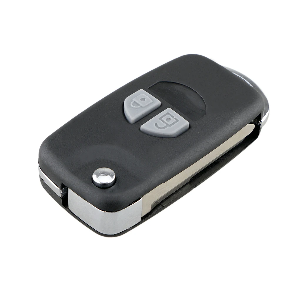 2 Buttons Car Remote Key Fob Case Shell Fit for Suzuki SX4 Modified Folding Flip Key Shell Case Cover with HU87 Blade Button Pad