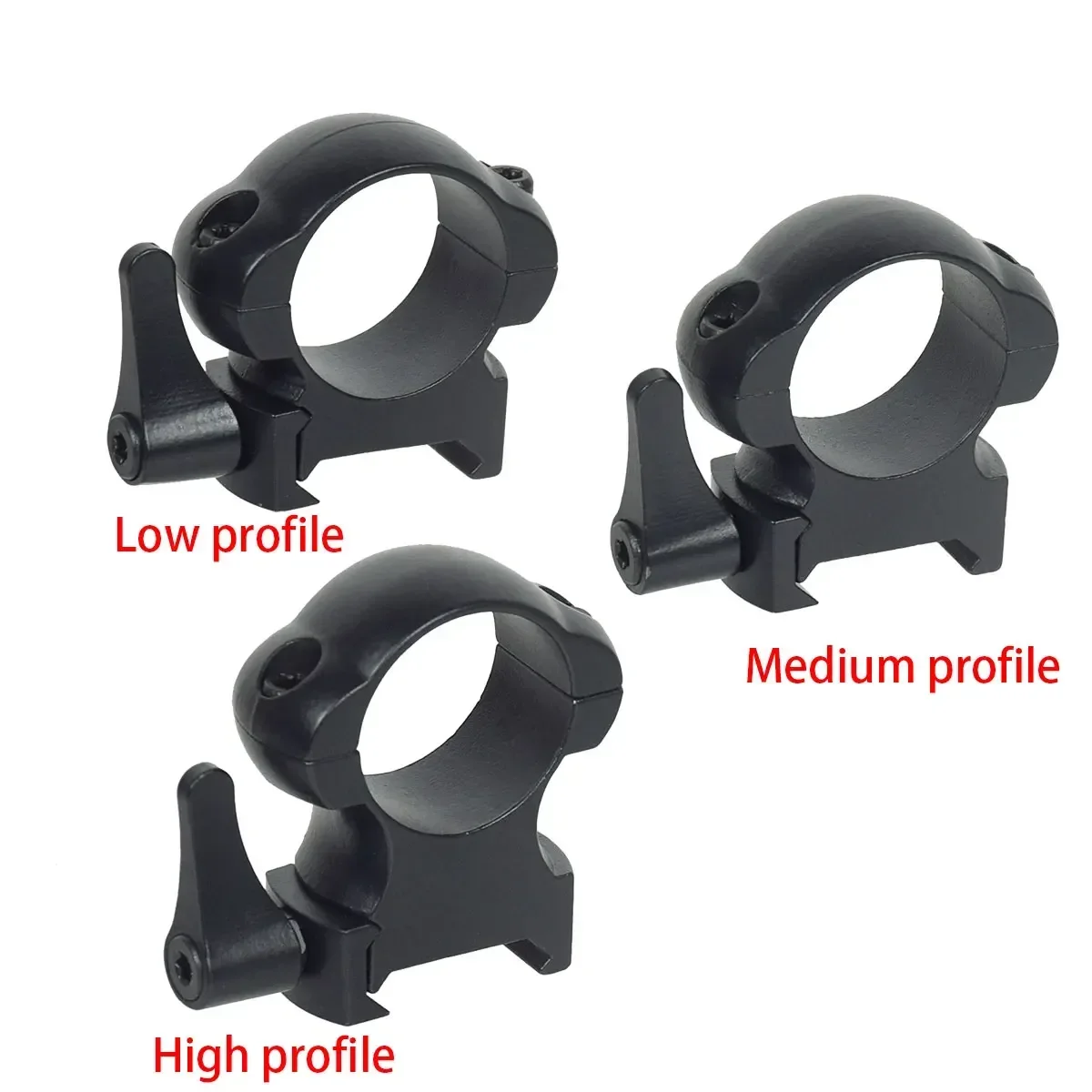 2Pcs QD 1 inch 25.4mm 30mm Tactical Hunting Sight Steel Scope Mount Rings 20mm Picatinny MLOK Rail Rifle ScopeAccessory - view 5