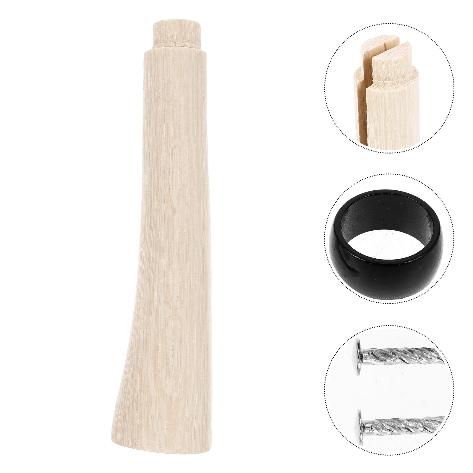 

Ergonomic Wooden Hatchet Handle Replacement Short Sturdy Grip for Firewood Axe Non-Slip Wood Handle for Camping and Wood Cutting