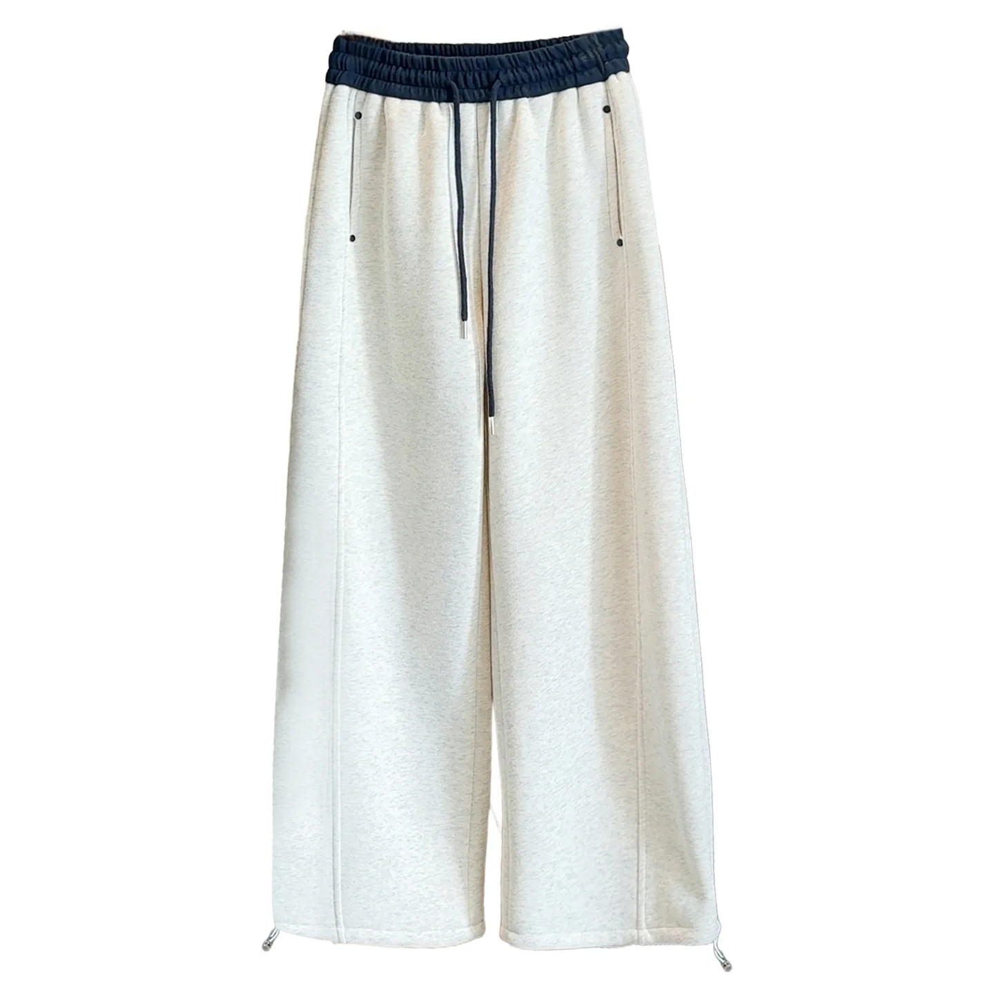 

Толстые бархатные брюки с высокой талией для похудения, широкие брюки с изогнутыми ножками для женщин, зимние универсальные и модные контрастные цвета