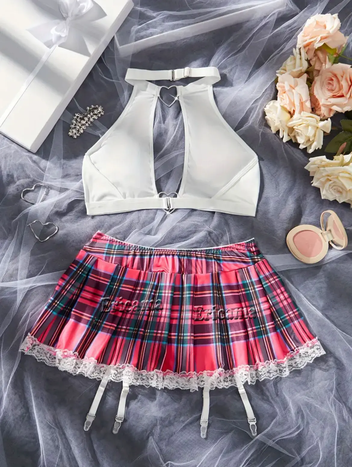 Erotic Sexy Student Uniform Bra And Panty Set Underwear Transparent Bra Exotic Sets Sexy Thong Woman Porn Lingerie Women Set