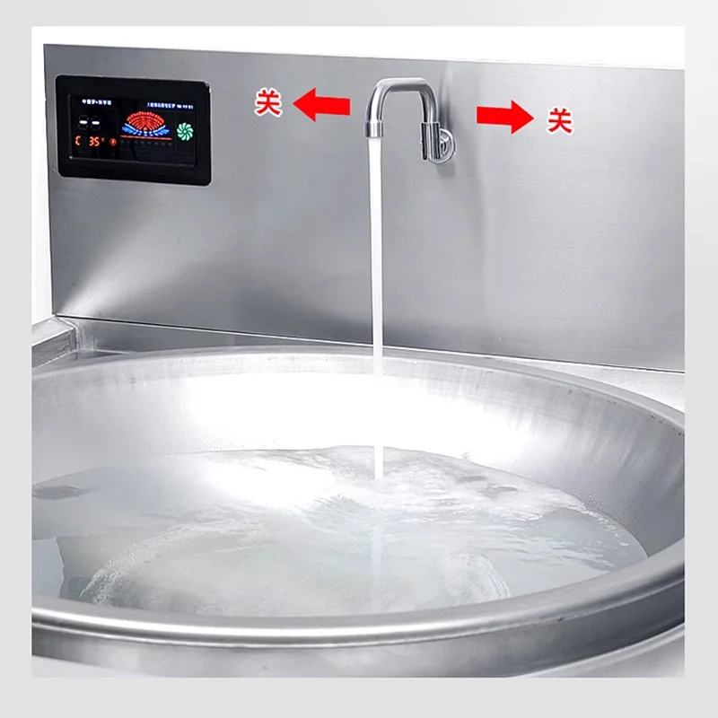 Коммерческая индукционная плита, большая кастрюля, кухонная большая плита 6 кВт, 8 кВт, мощная вогнутая индукционная плита, промышленная плита