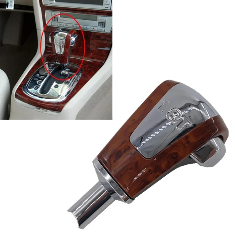 Car Cherry Wood & Chrome Automatic Gear Shift Knob Shifting Handball For Passat B5 1.8T 1999-2004 3BD713139