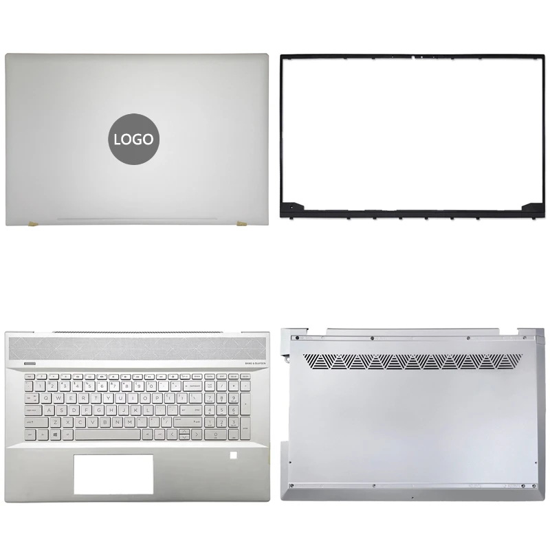 

New For HP ENVY 17-CE 17M-CE TPN-W145 Laptop LCD Back Cover Front Bezel Upper Palmrest Bottom Base Case Keyboard Hinges