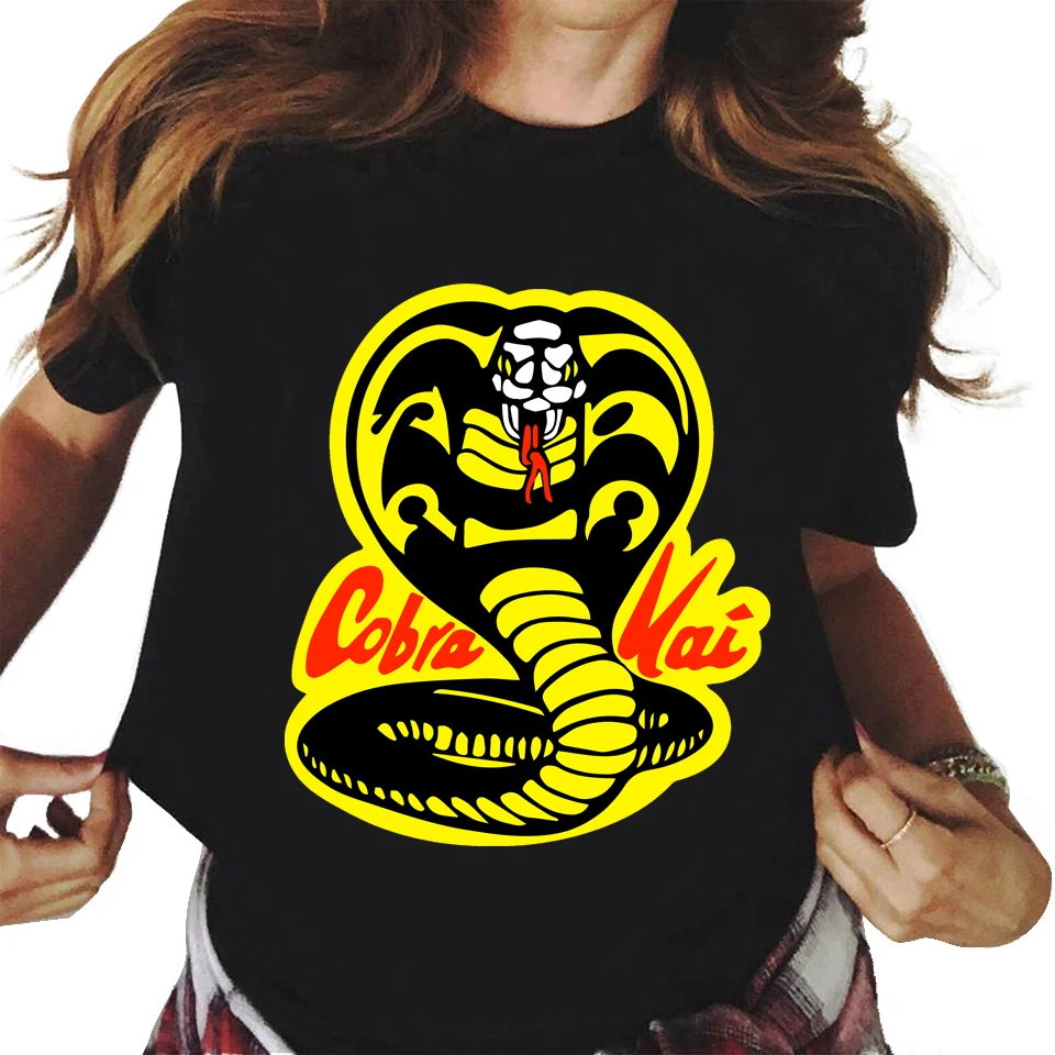 Hot Cobra Kai Fashion Men's T-Shirt Harajuku Vintage Graphic Tops Women Men Casual Short Sleeve Tee Camisa Masculina Custom