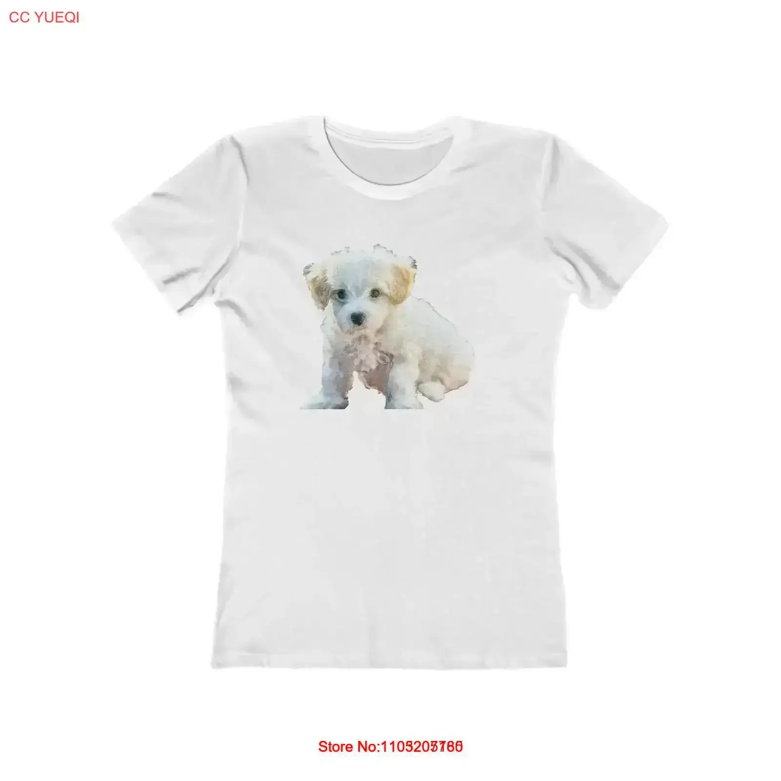

Bichon Frise Love Women's Slim Fit T Shirt vintage Washed Stretched Top For Everyday Wear Soft Versatile streetwear homme