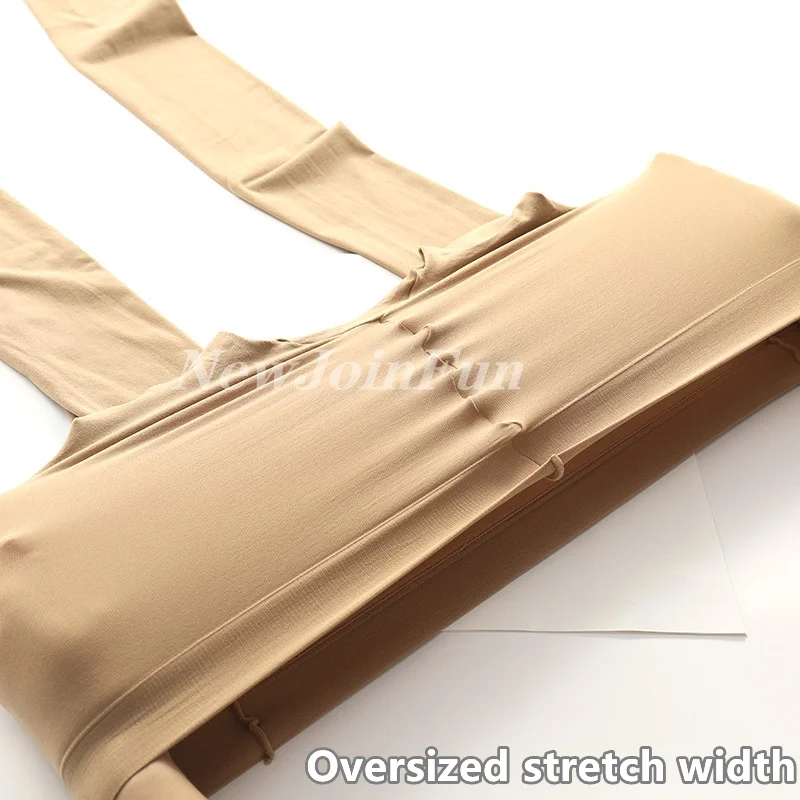Damen-Strumpfhose in Übergröße, 120D, mit offenem Schritt, hoher Taille, blickdicht, superdehnbar, Thermounterwäsche, Herbst/Winter, 3XL. – Detail 1