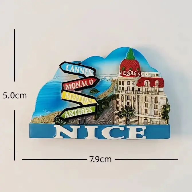 France Nice Cannes Menton Bordeaux Tourist Souvenir Fridge Magnets Decoration Articles Handicraft Magnetic Refrigerator Gifts