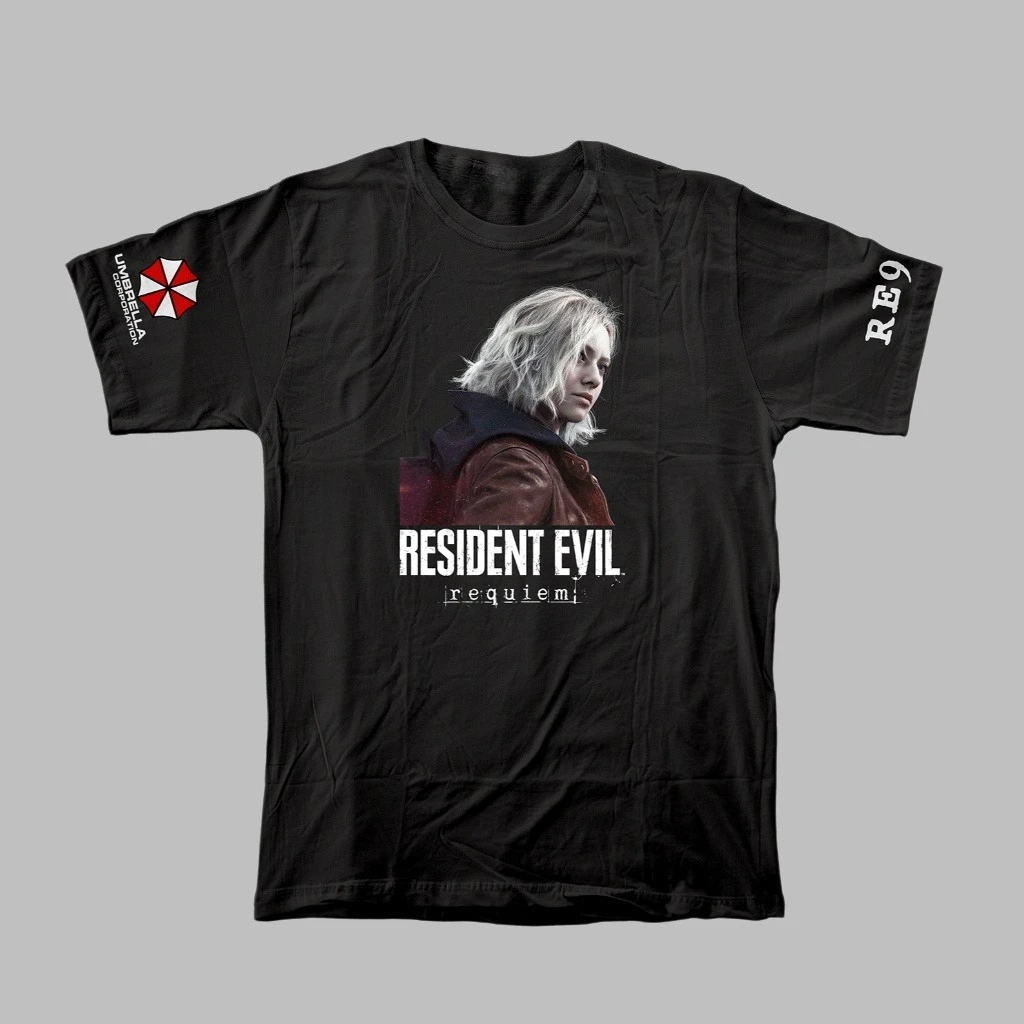 RE9 Resident Evil 9 Requiem Umbrella Corporation Logo Graphic 100%Cotton Unisex Shirt 2026 New Fashion Y2k Short Sleeve Tshirt