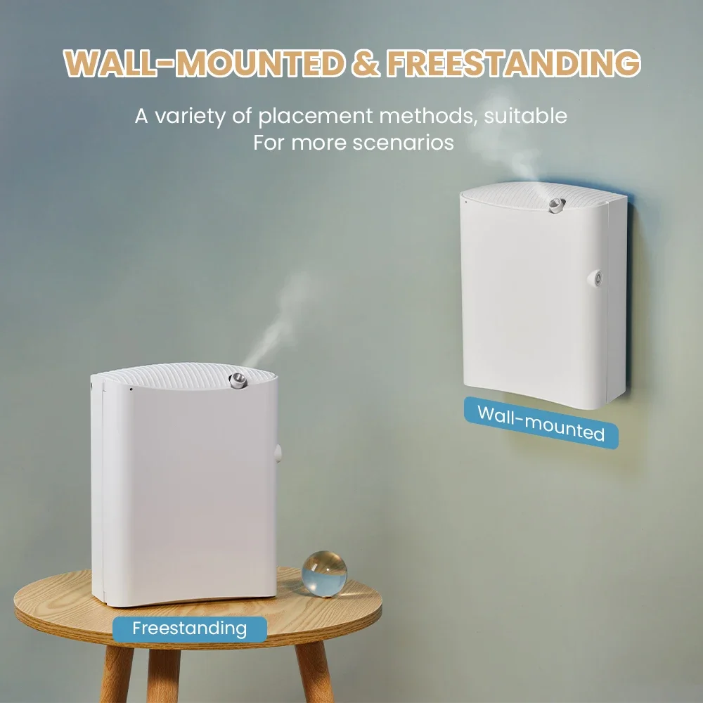 インテリジェントエッセンシャルオイルディフューザー,アロマテラピーマシン,壁掛け,hvac,bluetoothコントロール,家電,namste,香水,1200m ³