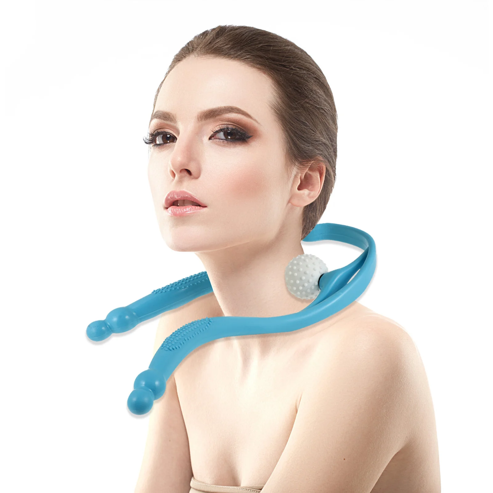 

Массажер для шеи, акупрессурный ролик для плеч, самомассажный ролик, эргономичный дизайн, глубокая релаксация, облегчение мышц, офисное домашнее использование