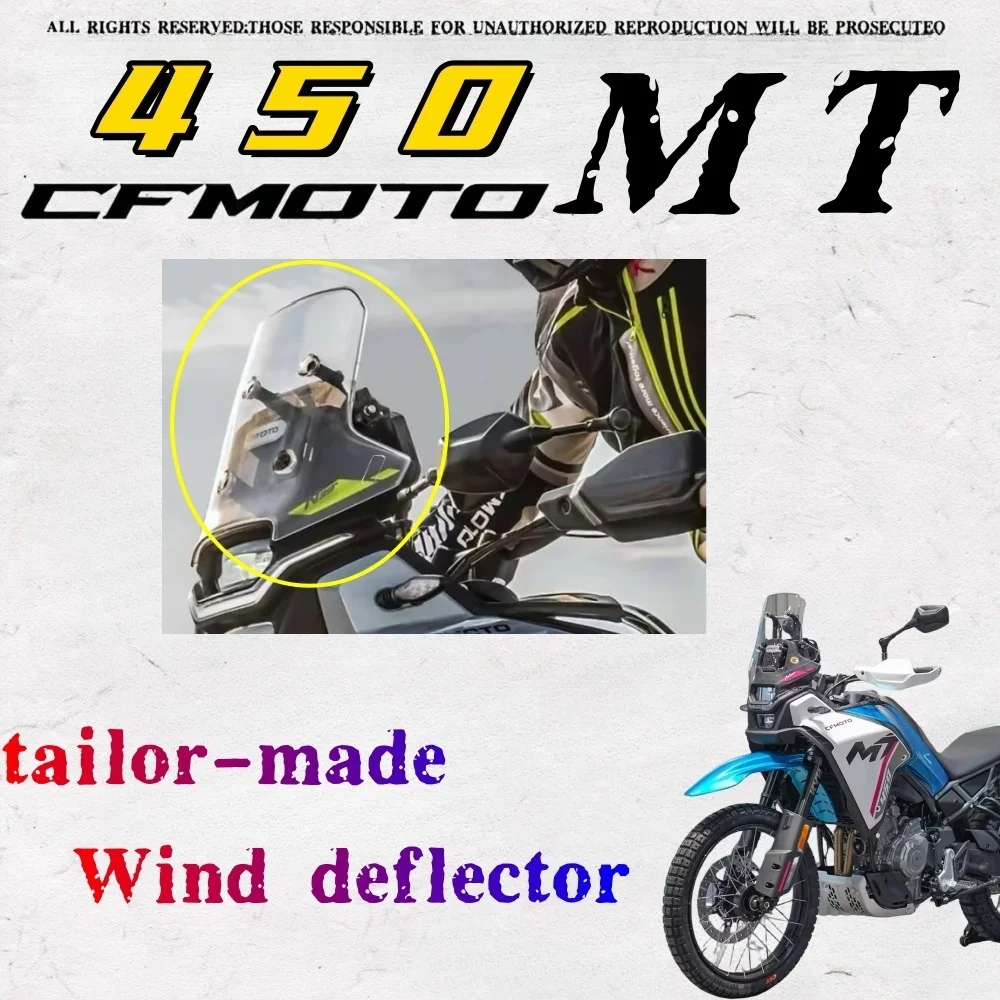 

For CFMOTO 450MT 450mt Windshield Motorcycle Heightening And Widening Windshield 2024 450 MT Modification Accessories