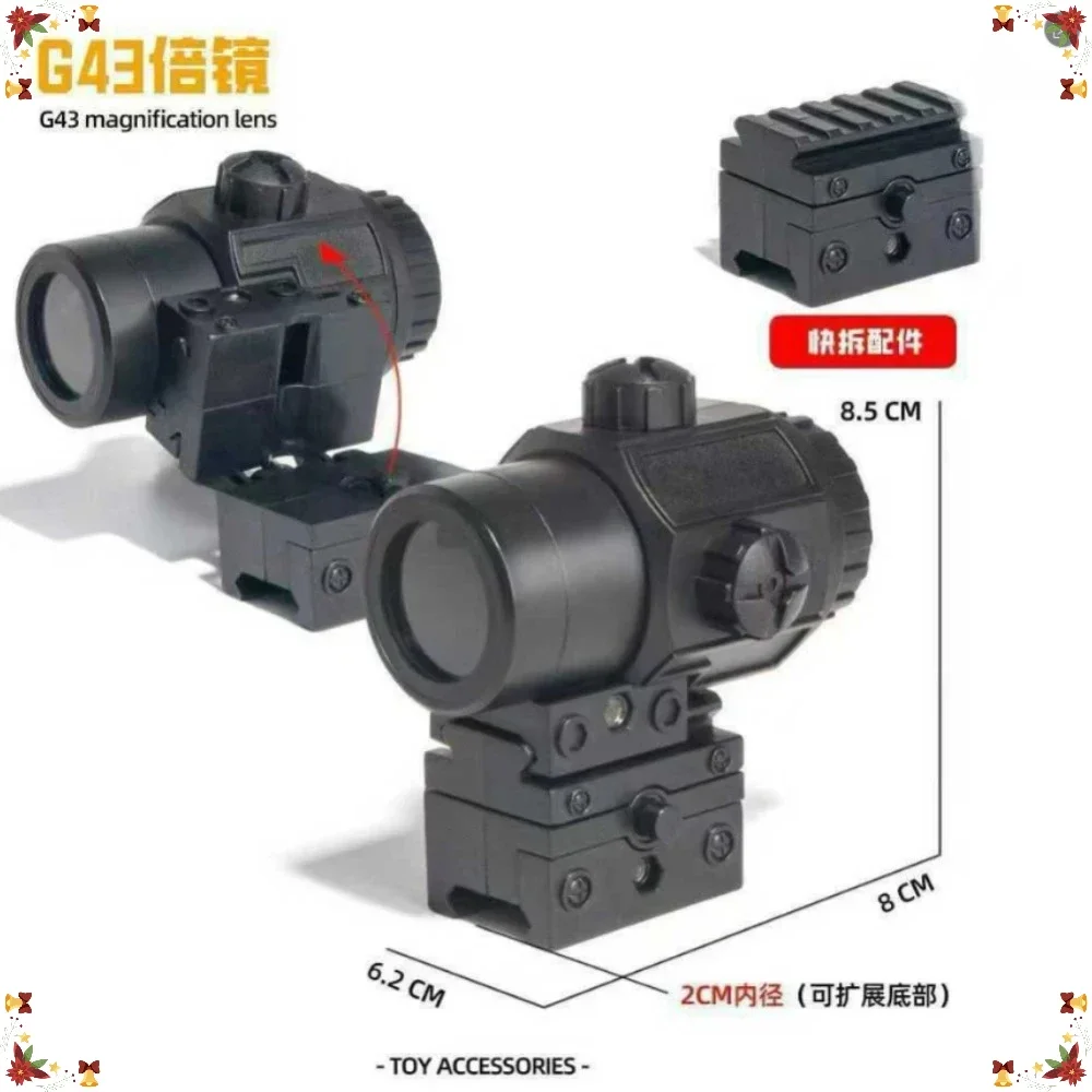 New Arrival G33G43 Side-turn Magnifier, Must-have Decor for 20-22mm Rail Kids Toy Guns