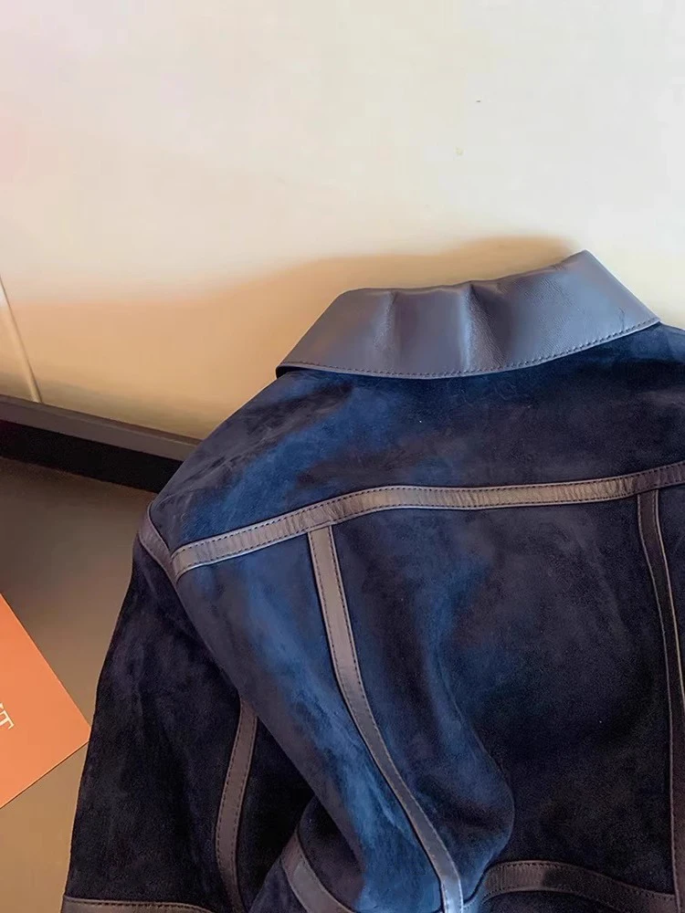 Retro pelle scamosciata ort Jaet uomo donna autunno inverno Faion Street Sle vestibilità ampia chiusura con cerniera lunga Sve Casual Top