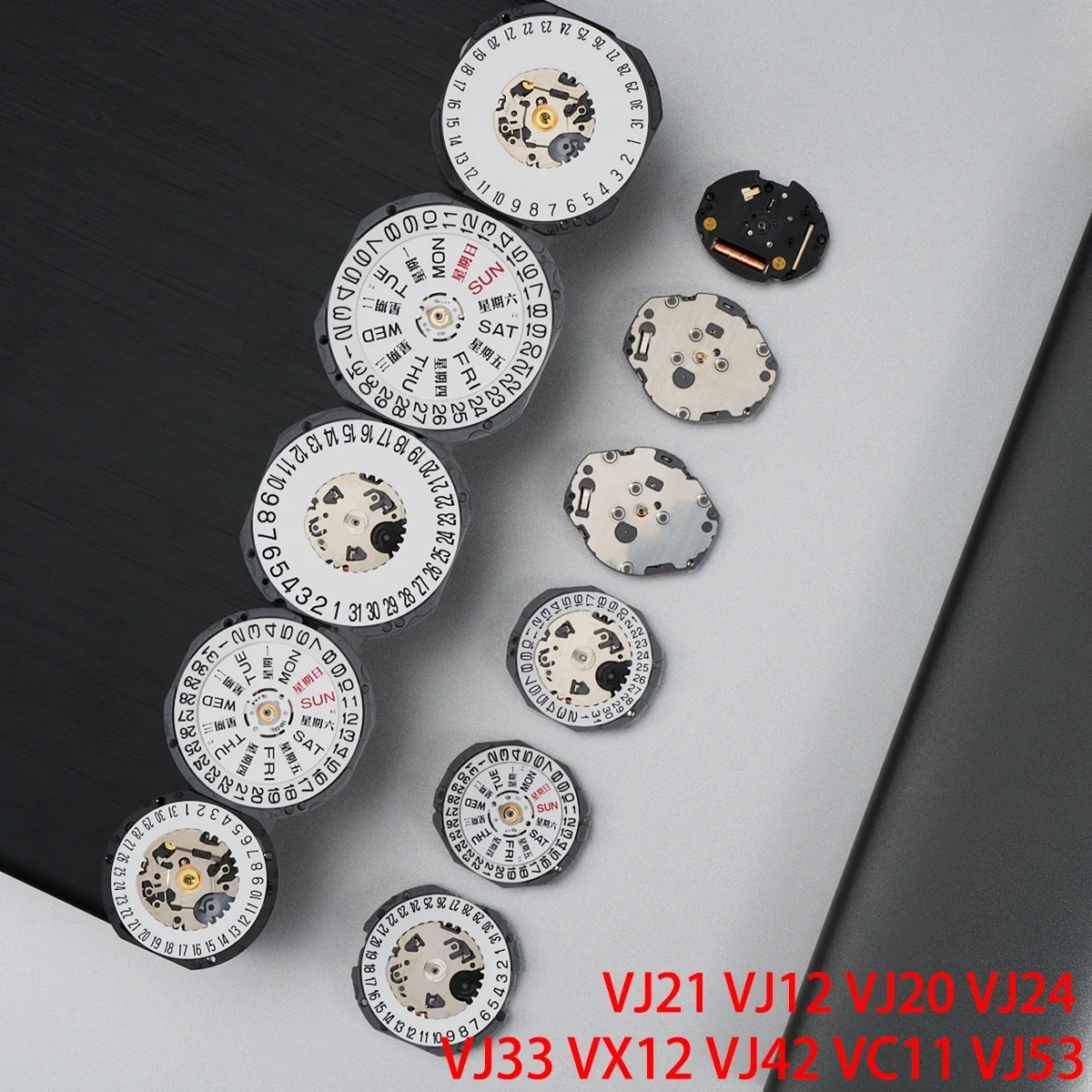 

VJ33 VX12 VJ42 VC11 VJ53 VJ21 VJ12 VJ20 VJ24 Watch Movement Replacement Day Date Calendar Movement Watch Repair Parts Accessory