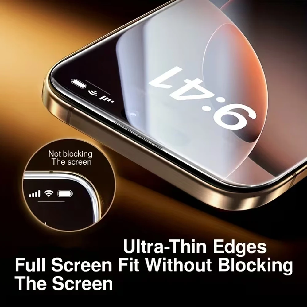 

5Pcs HD Screen Protector For iPhone 15 16 Pro Max Air 17 15 14 Plus 13 12 Mini 16e 11 XR XS SE Tempered Glass For iPhone 17 Pro